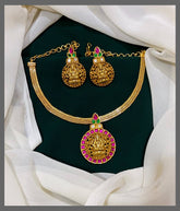 Nanu Chain With Lakshmi Kundan Pendent - KN00447